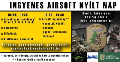 Airsoft Nyílt Nap - csapat és egyéni verseny